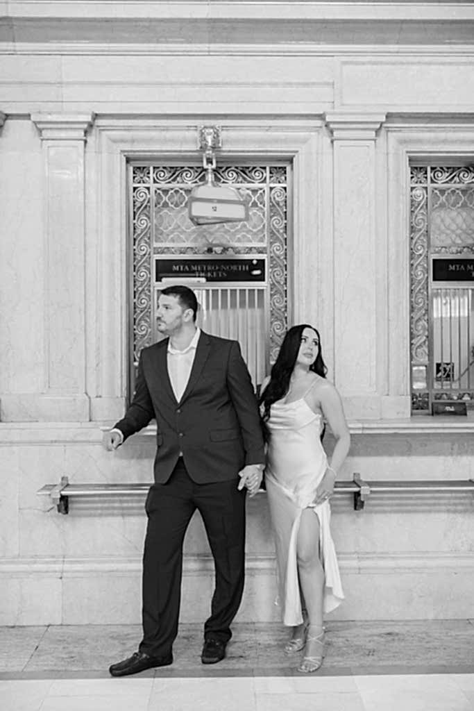 NYC engagement photos at Grand Central Station