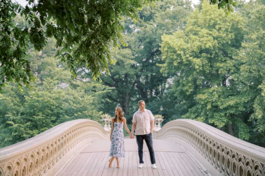 NYC Engagement Photos at Bow Bridge