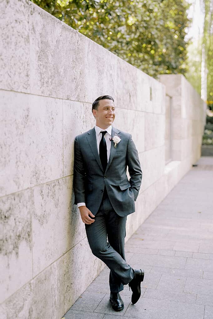 Nasher Sculpture Center Wedding Groom