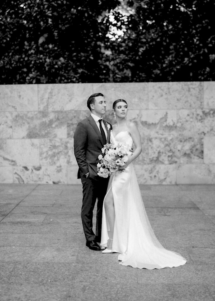 Nasher Sculpture Center Wedding Portrait of Bride and Groom