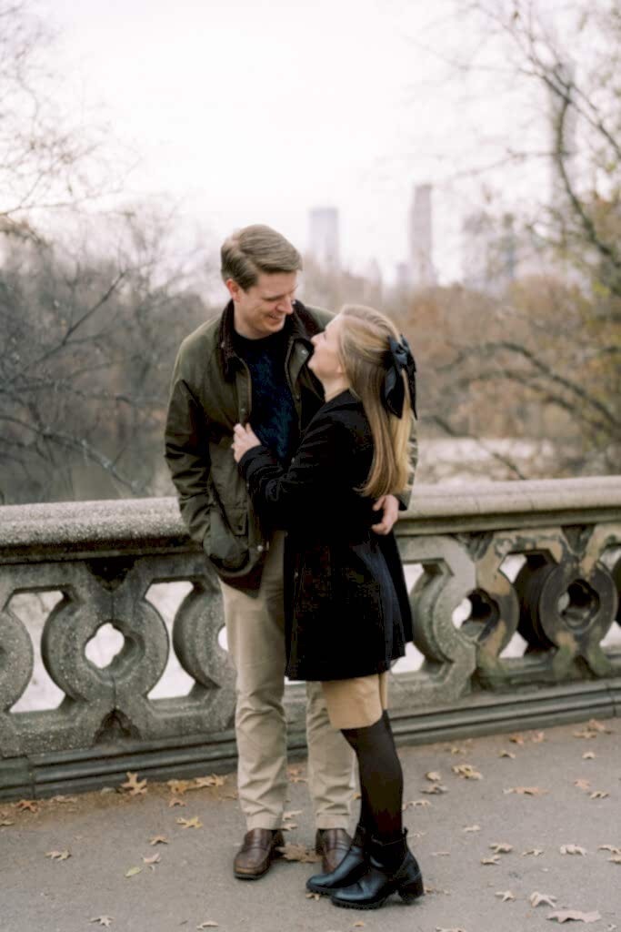 Central Park Engagement Photos in Winter