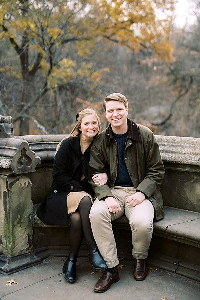 Central Park Engagement Photos in Winter