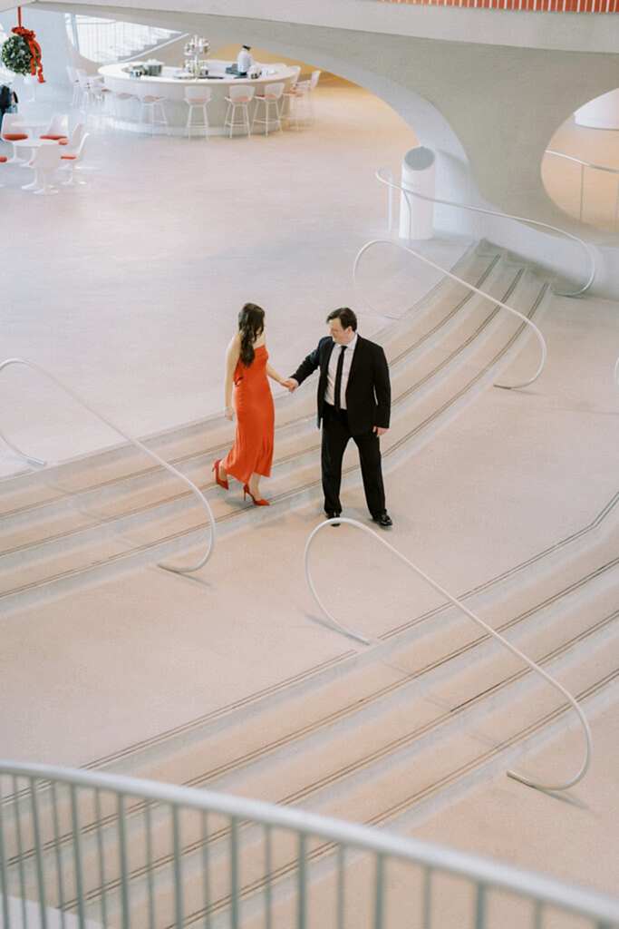 NYC Engagement Photos at TWA Hotel